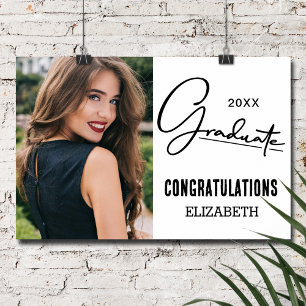 Modern Herzlichen Glückwunsch Graduate Foto Poster