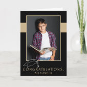 Modern Herzlichen Glückwunsch Graduierung Cap Grad Karte (Vorderseite)