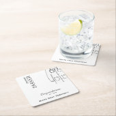 Modern Herzlichen Glückwunsch White Coat Zeremonie Rechteckiger Pappuntersetzer (Vor Ort)