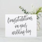 Modern "Herzlichen Glückwunsch zu Ihrem Hochzeitst Karte (Stehend Vorderseite)