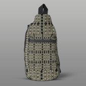 Modern Hexa Black Ivory White Ursidae Crossbody Bag