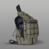 Modern Hexa Black Ivory White Ursidae Crossbody Bag