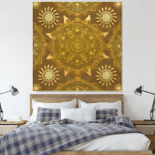 Modern-Hexa-Goldmedaille Leinwanddruck (Insitu (Schlafzimmer))