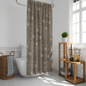 Modern Hexa sepia Golden ursidae mandala Art Duschvorhang