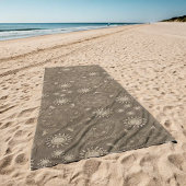 Modern Hexa sepia Golden ursidae mandala Art Strandtuch