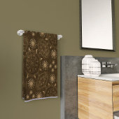 Modern Hexa sepia Golden ursidae mandala Art Strandtuch