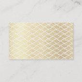 MODERN HEXAGON-Monogramm-Spot, goldenes Muster Visitenkarte (Rückseite)