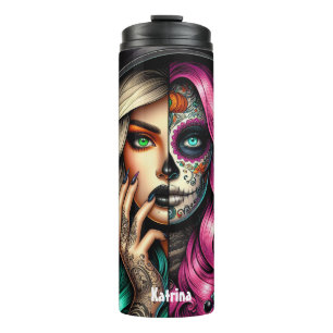 Modern Hexengotik Halloween Tumbler Name Thermosbecher