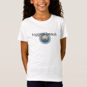 Modern Higgins Beach Sand Dollar Coastal Blue T-Shirt (Vorderseite)