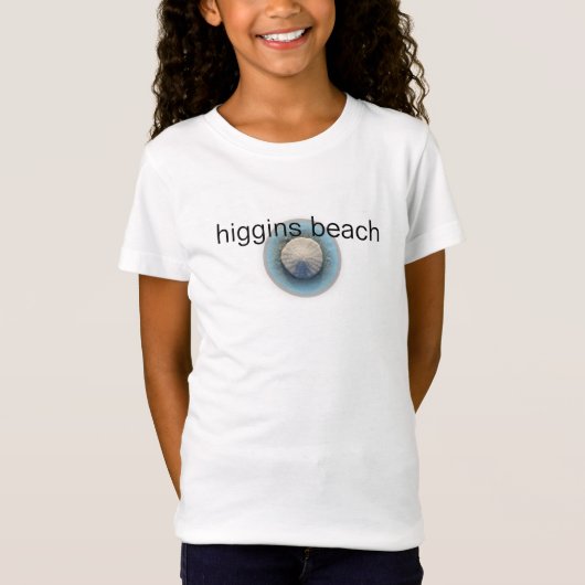 Modern Higgins Beach Sand Dollar Coastal Blue T-Shirt (Vorderseite)