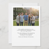 Modern high school graduate 2 photo graduation ankündigung (Rückseite)