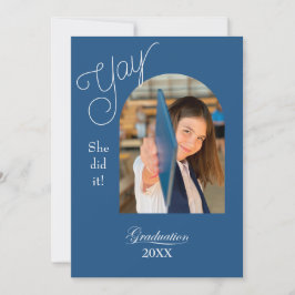 Modern High School Graduation Announcement - photo Karte