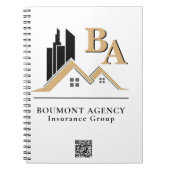 Modern hinzufügen Sie Ihr eigenes Logo Beruflich B Notizblock (Vorderseite)