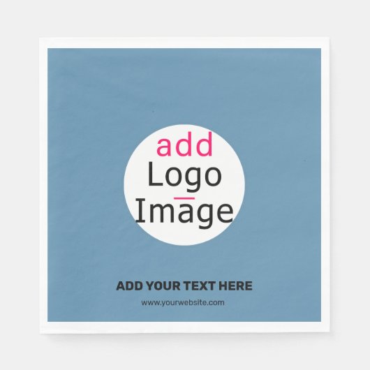 Modern hinzufügen Sie Ihr Logo Promo individuell a Serviette (Vorderseite)