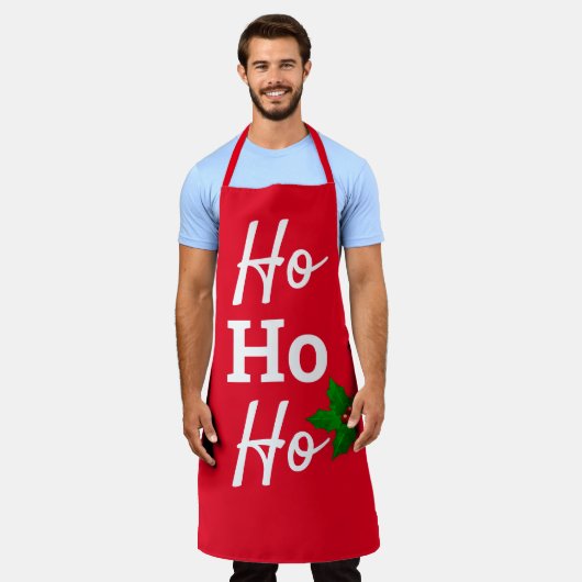 Modern Ho Ho Ho Rot Weiße Weihnachten Alles über P Schürze (Getragen)