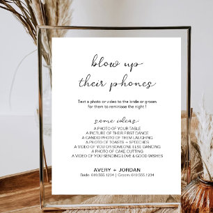 Modern hochzeitliches Hochzeitspazierspiel mit Fot Poster