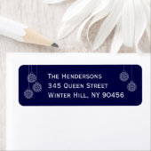 Modern Holiday Address Label - blau (Insitu)