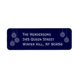 Modern Holiday Address Label - blau
