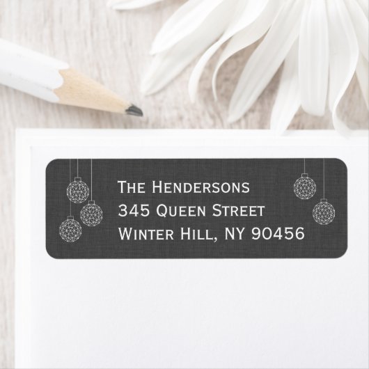 Modern Holiday Address Label - grau (Insitu)