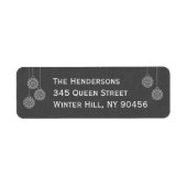 Modern Holiday Address Label - grau (Vorne)