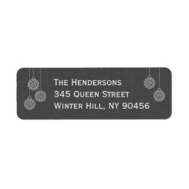 Modern Holiday Address Label - grau