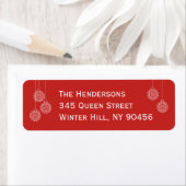 Modern Holiday Address Label - rot (Insitu)