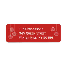 Modern Holiday Address Label - rot