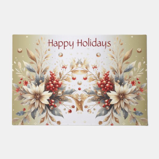 Modern Holiday Flowers Doormat Fußmatte (Vorderseite)