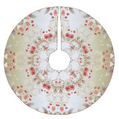 Modern Holiday Flowers Tree Skirt Polyester Weihnachtsbaumdecke (Vorderseite)