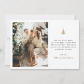 Modern Holiday Foto Card, frohe Weihnachten (Rückseite)