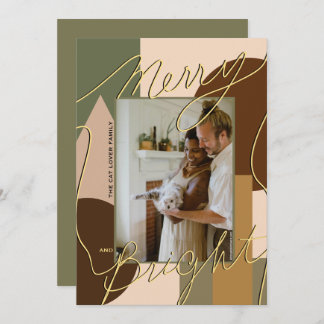 Modern Holiday Merry Bright Earth Töne Foto Geo