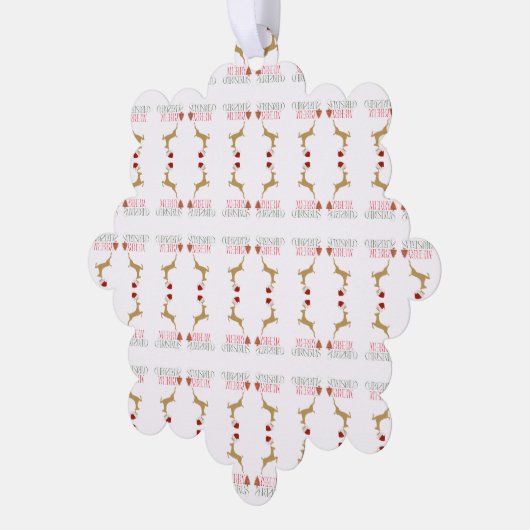 Modern Holiday Ornament Card Christmas (Linke Ecke)