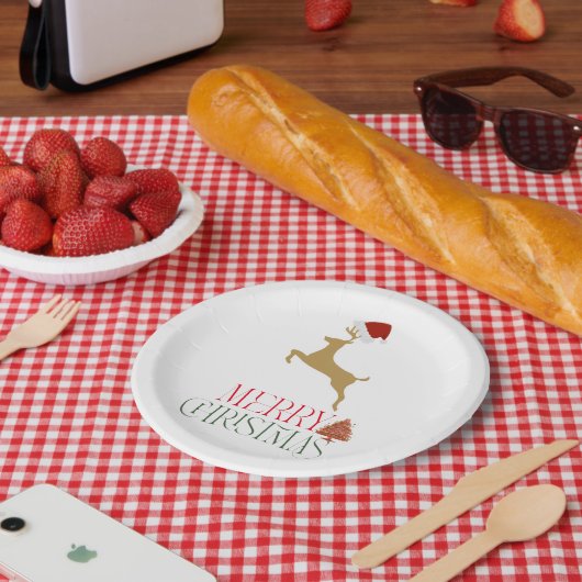 Modern Holiday Paper Plates Christmas Pappteller (Picknick)