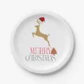 Modern Holiday Paper Plates Christmas Pappteller (Vorderseite)