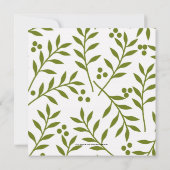 Modern Holiday Party Einladung Grüne Rote Berge (Rückseite)