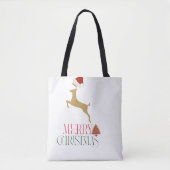 Modern Holiday Tote Bag Christmas Tasche (Vorderseite)