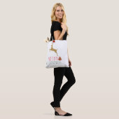 Modern Holiday Tote Bag Christmas Tasche (Am Model)