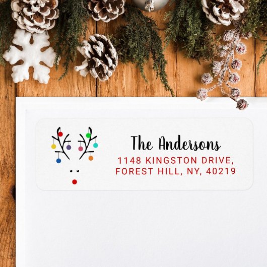 Modern Holiday Whimsical Reindeer Christmas