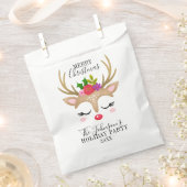 Modern Holiday Whimsical Reindeer Christmas Geschenktütchen (Ausgeschnitten)