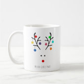 Modern Holiday Whimsical Reindeer Christmas Kaffeetasse (Links)