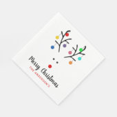 Modern Holiday Whimsical Reindeer Christmas Serviette (Ecke)