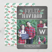 Modern Hollies Feliz Navidad Holiday (Vorne/Hinten)