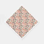 Modern Holly Berry Christmas Botanisches Muster Serviette (Ecke)