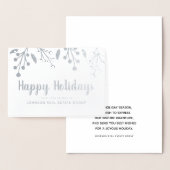 Modern Holly Berry & Foliage | Holiday Greetings Folienkarte (Anzeige)