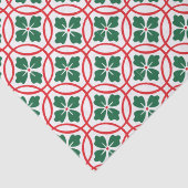 Modern Holly Red Green White Christmas Holiday Seidenpapier (Detail)