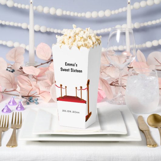 Modern Hollywood Red Tepet Sweet 16 Birthday Geschenkschachtel (Hochzeit)