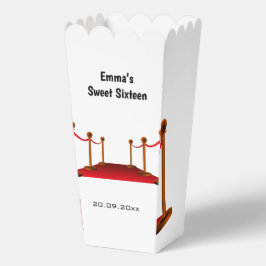 Modern Hollywood Red Tepet Sweet 16 Birthday Geschenkschachtel