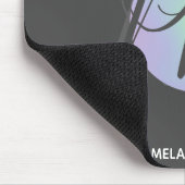 Modern Holographic Circle Monogram - Mousepad (Ecke)