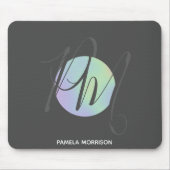 Modern Holographic Circle Monogram - Mousepad (Vorne)