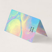 Modern Holographic Foto logo Makeup Artist Visitenkarten (Rückseite)